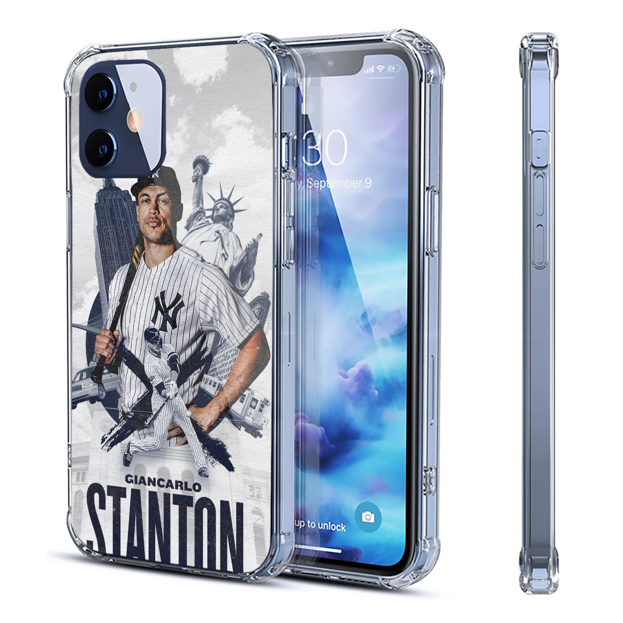 Giancarlo Stanton 23 Clear IPhone 12 Case – Soft TPU With UV Print – Enhanced Drop Protection, Precise Fit, Anti-Fingerprint, Customizable Design, Scratch-Resistant, Yellow-Resistant